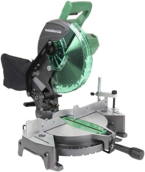 Metabo HPT C10FCG 10″ Compound Miter Saw, 15-Amp Motor, Single Bevel, 0-52 Degree Miter Angle Range, 0-45 Degree Bevel Range, Large Table, 5 Year Warranty