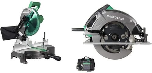 Metabo HPT Compound 10″ Miter Saw with Circular Saw Kit