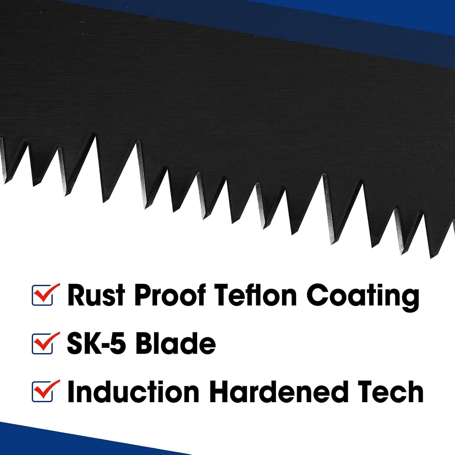 WORKPRO Hand Saw, 16-Inch Universal Handsaw with Non-Slip Comfortable Handle, Anti-rust Wood Saw With Chip Removal Design, Heavy-Duty Hand Saw for Cutting Wood, Laminate, PVC - Image 9