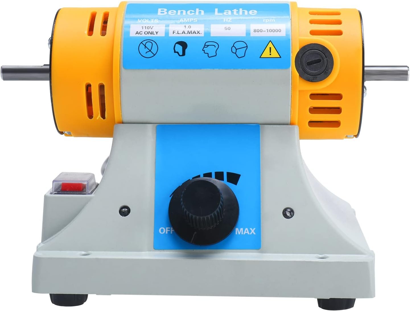 YaeTek 4-1/4" Bench Lathe Buffer Polisher Electric Benchtop Jewelry Polisher Rock Variable Speed Polishing Machine Dual 4 inch Buffing Wheel Bench Grinder Machine for Jewelry, Wood, Silver, Amber - Image 3
