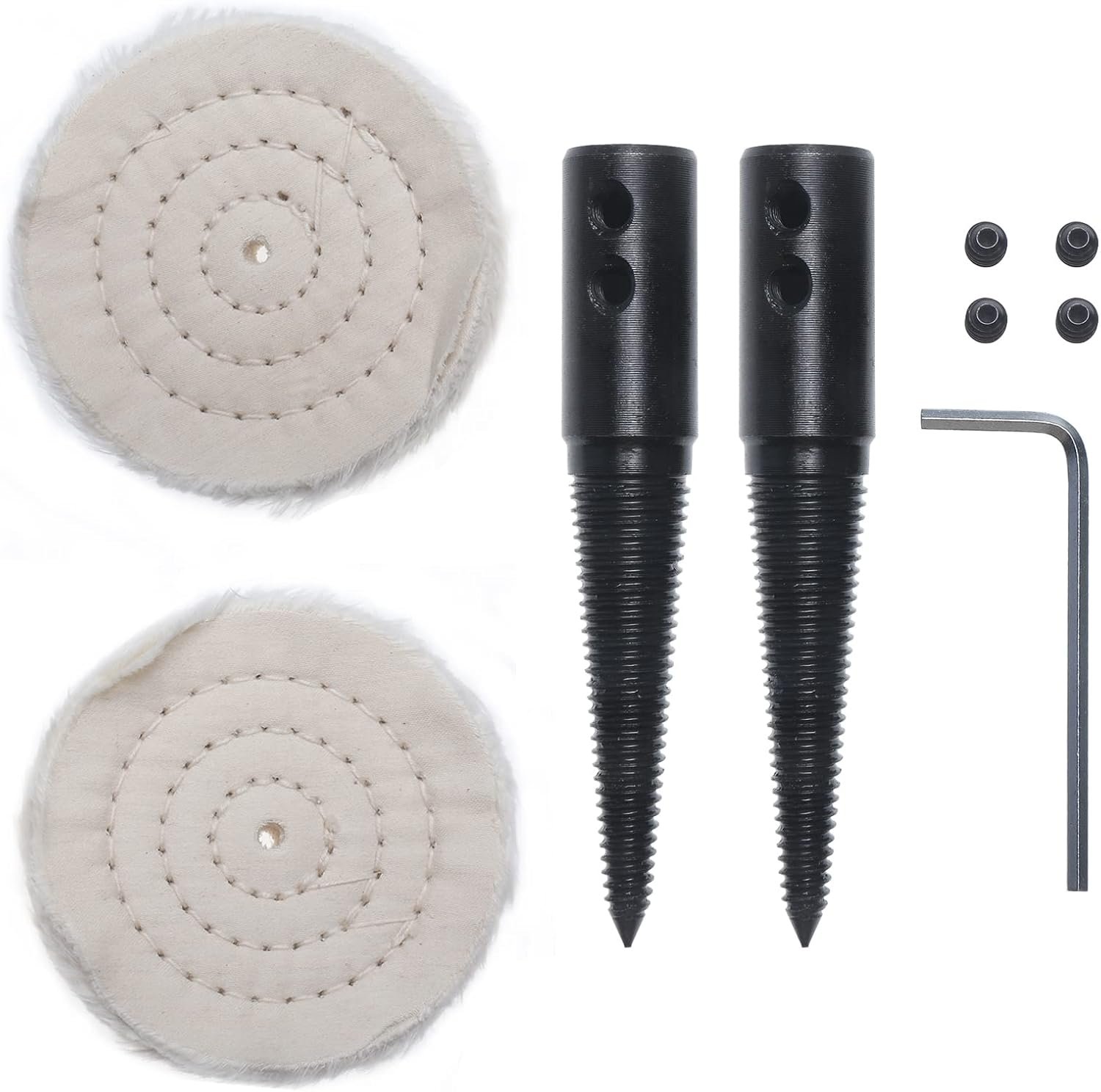 YaeTek 4-1/4" Bench Lathe Buffer Polisher Electric Benchtop Jewelry Polisher Rock Variable Speed Polishing Machine Dual 4 inch Buffing Wheel Bench Grinder Machine for Jewelry, Wood, Silver, Amber - Image 7