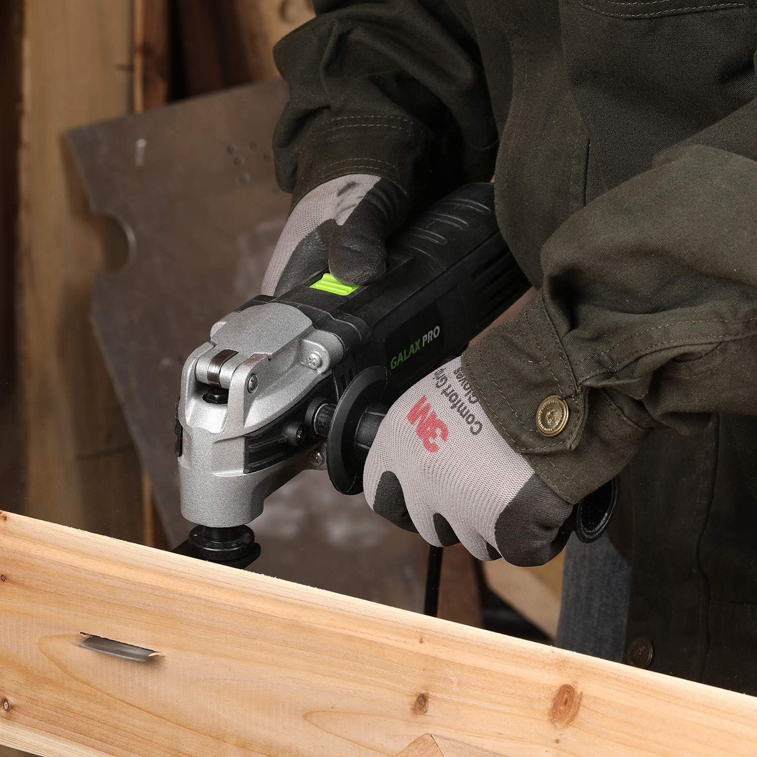 GALAX PRO 3.5A 6 Variable Speed Oscillating Multi Tool Kit with Quick Clamp System Change and 30pcs Accessories, Oscillating Angle:4° for Cutting, Sanding, Grinding - Image 9