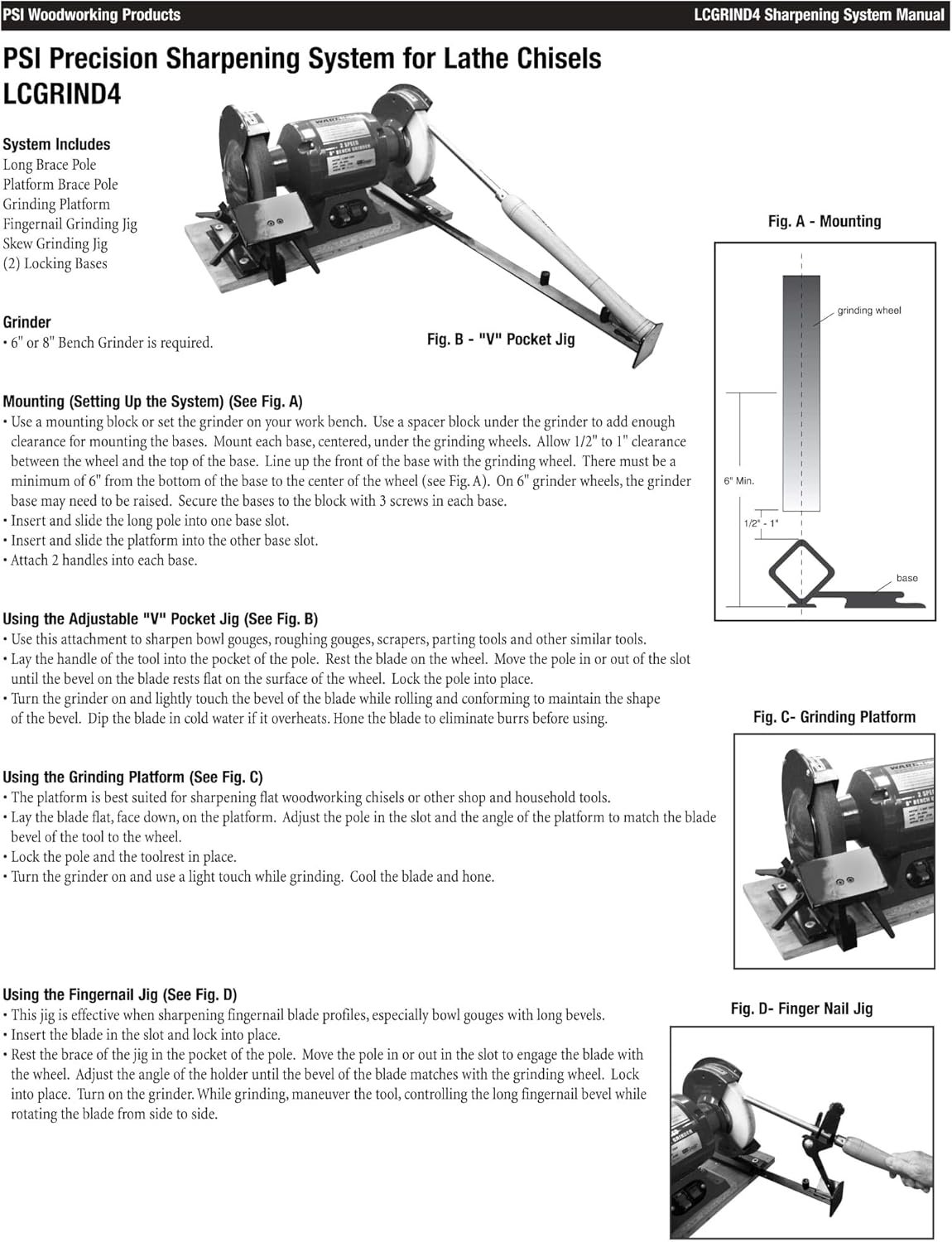 LCGRIND4 Complete 4-Piece Precision Lathe Chisel Sharpening System - Image 2