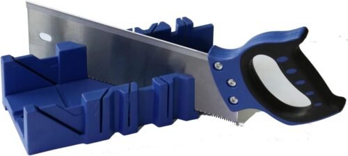 Mitre Box and Back Saw, 12 Inch Miter Box with Back Saw for Accurate Cutting,Capable of Sawing at Angles of 90 Degrees, 45 Degrees, and 22.5 Degrees.