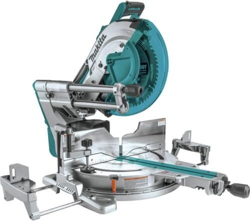 Makita XSL08Z 18V x2 LXT Lithium-Ion (36V) Brushless Cordless 12″ Dual-Bevel Sliding Compound Miter Saw, AWS Capable & Laser, Tool Only