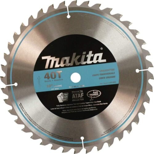 Makita A-93669 10-Inch 40 Tooth Micro Polished Mitersaw Blade, Silver