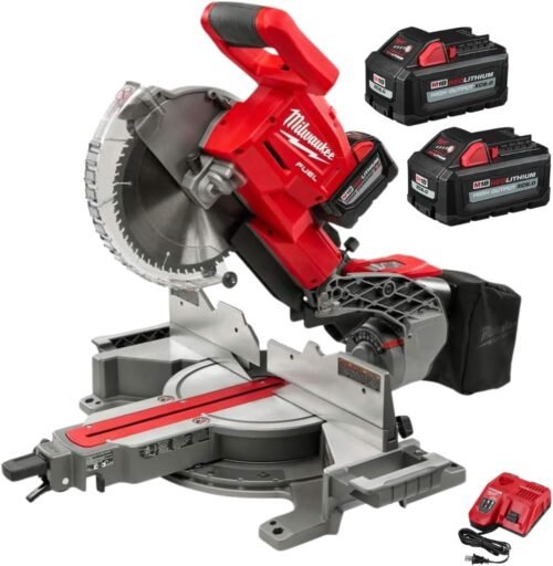Milwaukee M18 18-Volt FUEL Lithium-Ion Cordless Brushless 10 in. Dual Bevel Sliding Compound Miter Saw Kit
