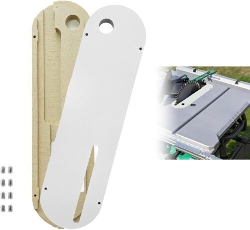 Zero Clearance Inserts for Metabo HPT C10RJS Table Saws, Compatible with Metabo HPT 374761 Dado Table Insert, Precise Cuts with No Tear-out, Improve Dust Flow, Includes Off-set Screws, 2-pack