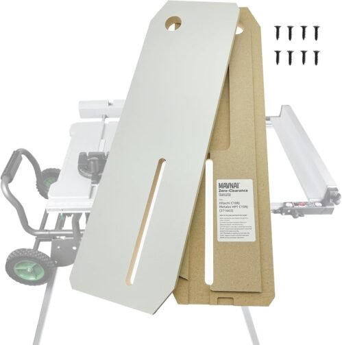 Zero Clearance Inserts for Hitachi C10RJ and Metabo HPT C10RJ Table Saws, Compatible with Hitachi 371663 Dado Table Insert, Precise Cuts with No Tear-Out, Include Off-set Screws, 2-Pack
