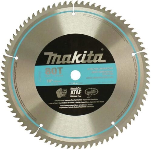 Makita A-93681 10-Inch 80 Tooth Micro Polished Mitersaw Blade Silver
