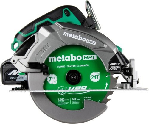 Metabo HPT 36V MultiVolt™ Circular Saw, 7-1/4-Inch, Torque Boost Technology, Tool Body Only, Optional AC Adapter Available, C3607DBQ4